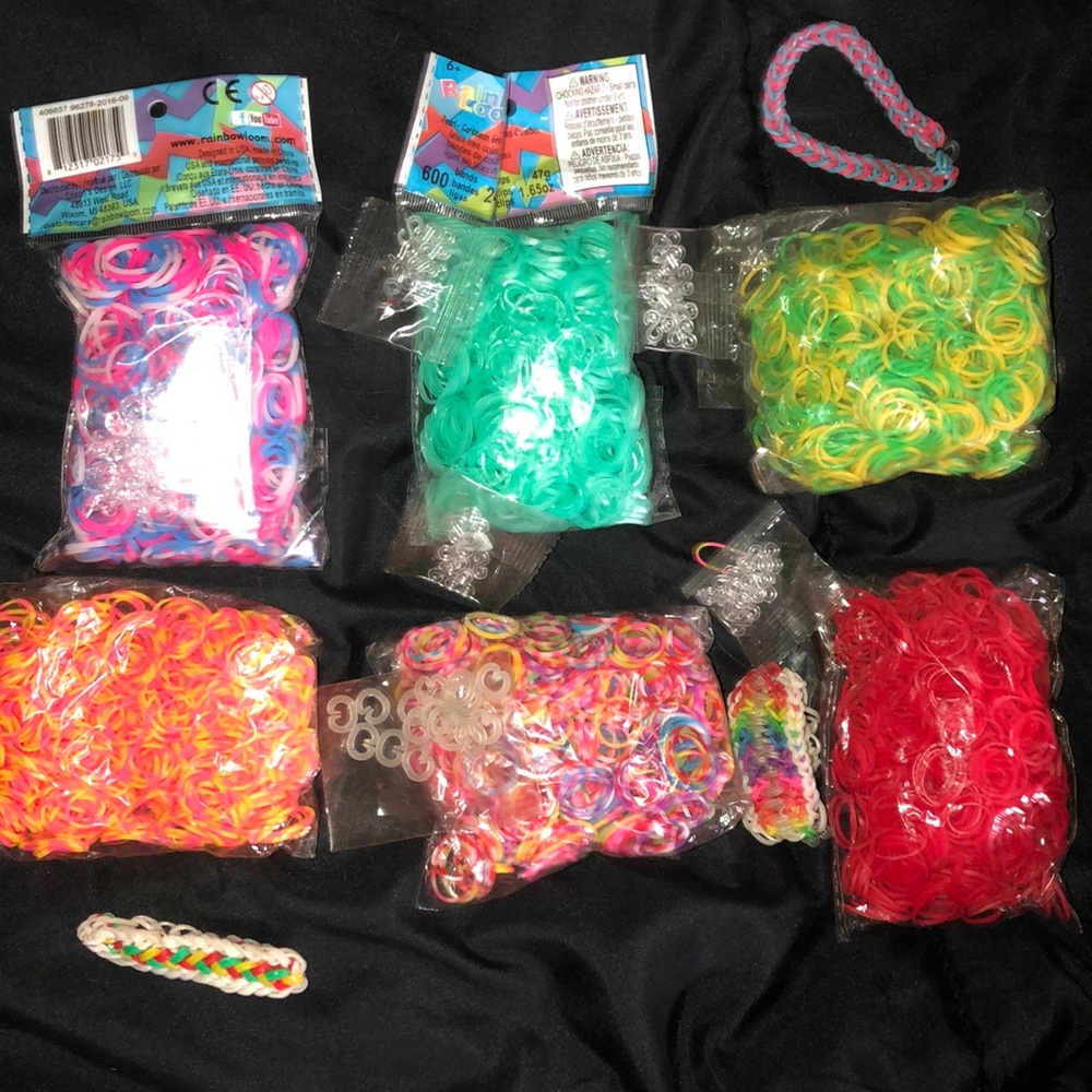 rainbow loom packs, and/or the clips for them